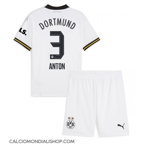 Maglie da calcio Borussia Dortmund Waldemar Anton #3 Terza Maglia Bambino 2024-25 Manica Corta (+ Pantaloni corti)